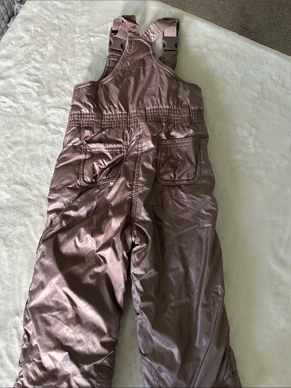 GAP shiny Tan Insulated Bib Snow Pants